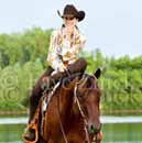 young horsewoman on horseback